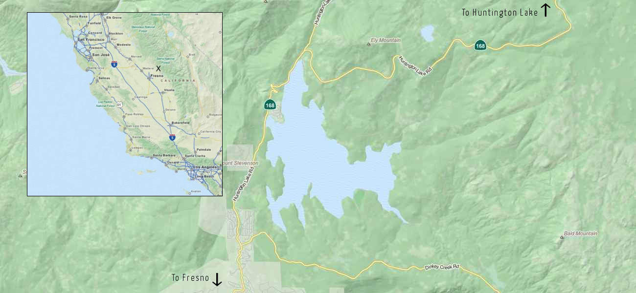 Map of Shaver Lake